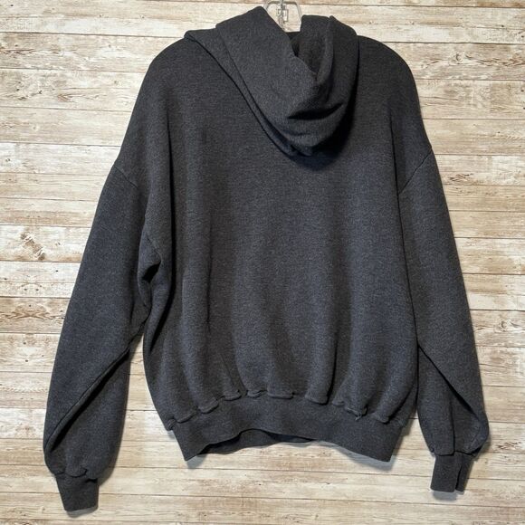 Vintage Jerzees Syracuse Orange Pullover Hoodie Mens XL Gray Logo College - Picture 6 of 9